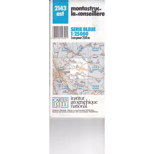 Carte Ign Montastruc La Conseillere 2143 Est 1:25000