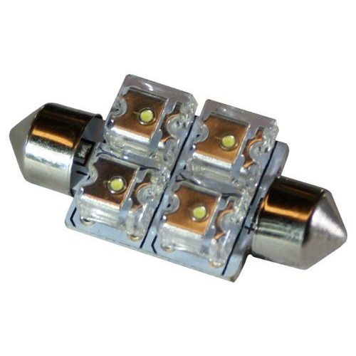 1 Ampoule Navette 36mm 4 Leds Eclairage Bleu
