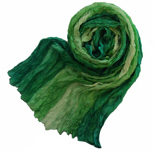 Echarpe Foulard Étole Cheche Froissé En Soie Plusieurs Couleurs Multicolore