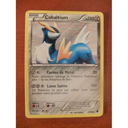 Carte Pokemon Holo Rare Cobaltium 110 Pv 77/98  Vf