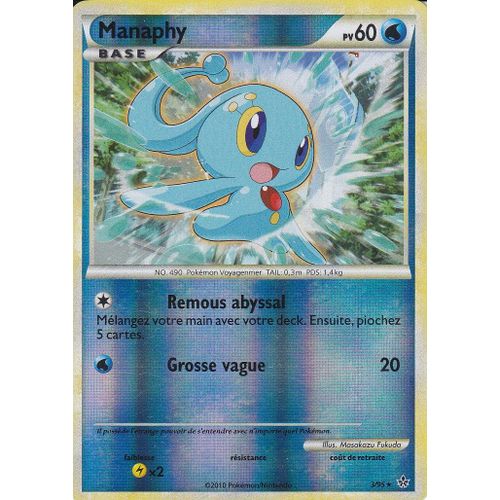 Carte Pokemon - Manaphy - 3/95 - Holo Reverse - H.S Dechainement -