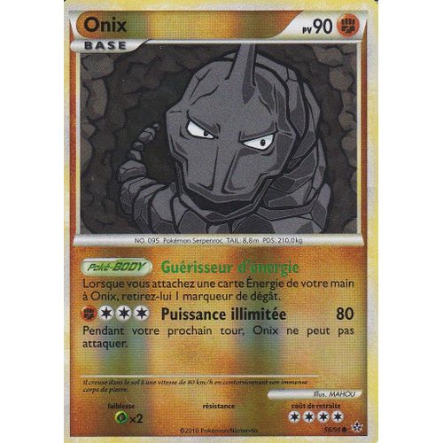 Carte Pokemon - Onix - 56/95 - Reverse - H.S Dechainement -