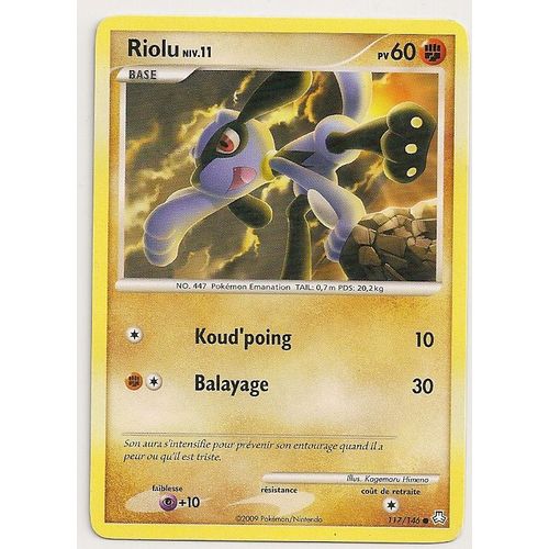 Riolu - #447 - 60 Pv - Diamant Et Perle - Eveil Des Légendes - 117/146 - Commune - Carte En Français