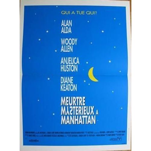 Meurtre Mystérieux À Manhattan - Affiche Originale De Cinéma - Format 40x60 Cm - De Woody Allen Avec Diane Keaton, Jerry Adler, Lynn Cohen, Ron Rifkin, Joy Behar, William Addy - Année 1993