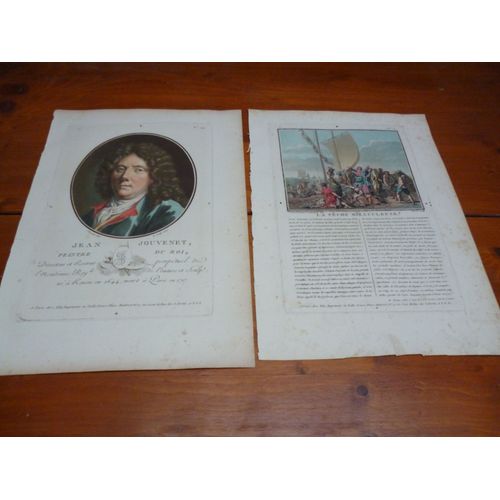 [Xviiième] Paire De Gravures A L'aquatinte / Jean Jouvenet, Peintre Du Roi - La Peche Miraculeuse