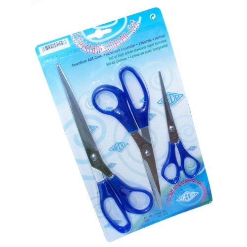 Wedo Set De Ciseaux Inox, De 3 Pieces, Longueur: 160/210/255