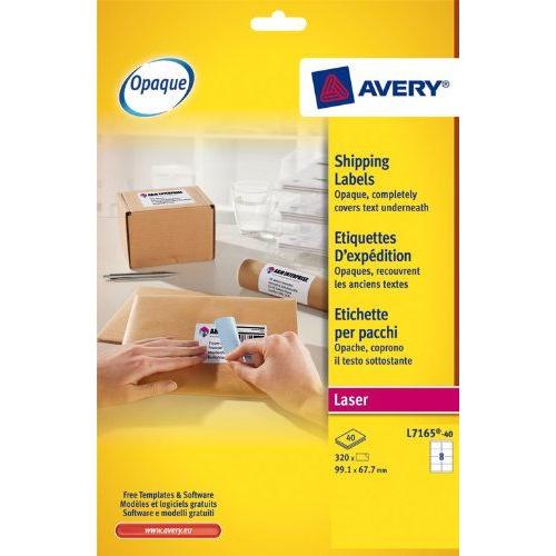 Avery - Étiquettes adresses - blanc - 40 unités