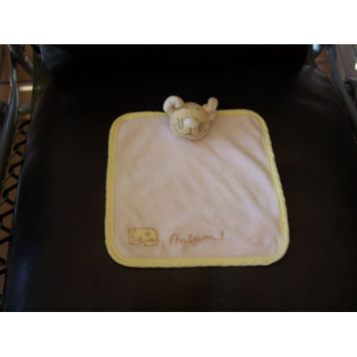 Doudou Plat Souris Bengy Creme Bords Jaune