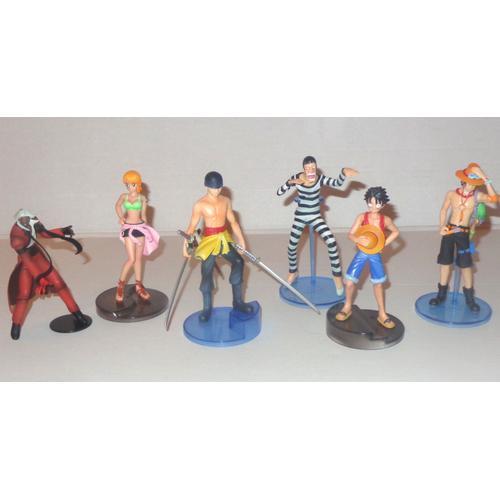 One Piece Lufffy 5 Figurines Bandai 12cm À 14cm 2006 Et 2008 +1 Figurine De Marque Playmore 2002