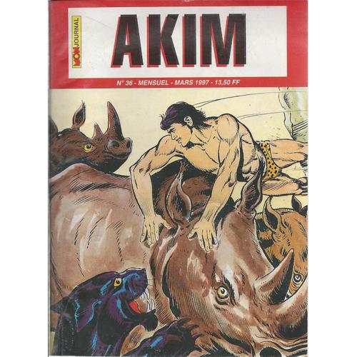 Akim N° 36 ( Mars 1997 ) : " La Pierre Éblouissante " ( Akim + Le Justicier Masqué  + Puma Noir + Starblazer )