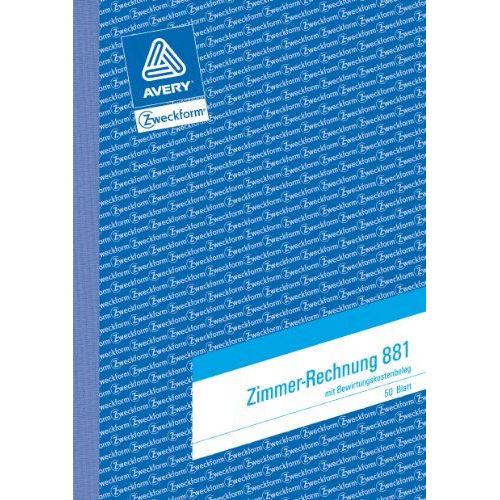 Avery Zweckform Formularbuch "Zimmer-Rechnung", A5 Hoch