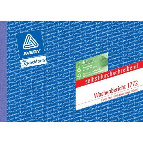 Avery Zweckform Formularbuch "Wochenbericht", Sd, A5 Quer