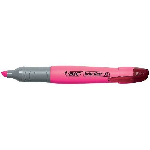 Bic Surligneur Brite Liner Xl, Rose Vif, Pointe Biseaut¿E