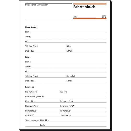 Sigel Formularbuch "Fahrtenbuch Pkw", A5, 32 Blatt