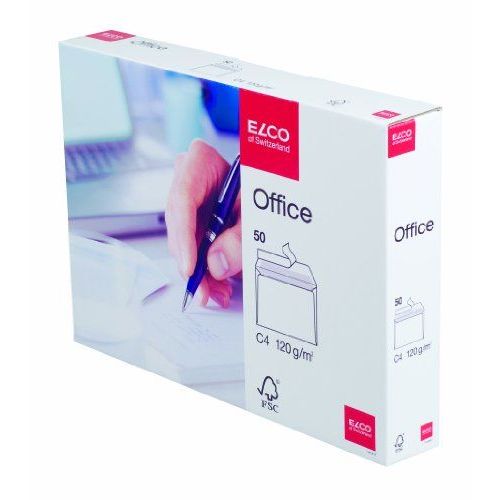 Boîte De 50 Enveloppes Autoadhésives 100g C4 229x324 Blanches Elco 74538-12