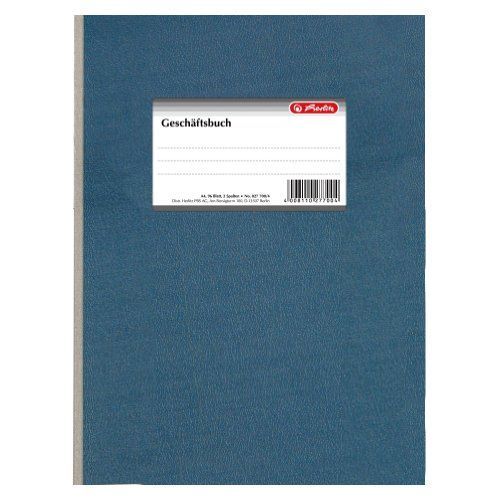 Herlitz Cahier De Compte, Format A4, Lign¿, 192 Pages, Blue