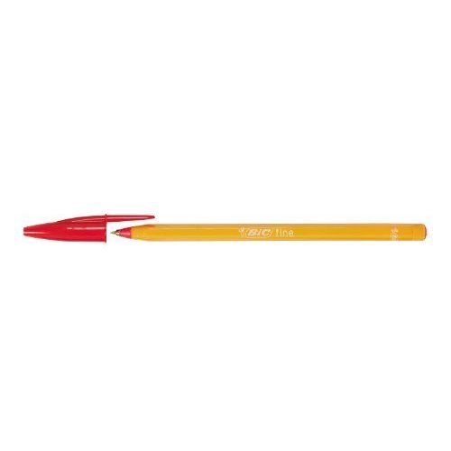 Bic - 1 Stylo À Bille Rouge, Corps Orange, Pointe Fine : 0.7mm