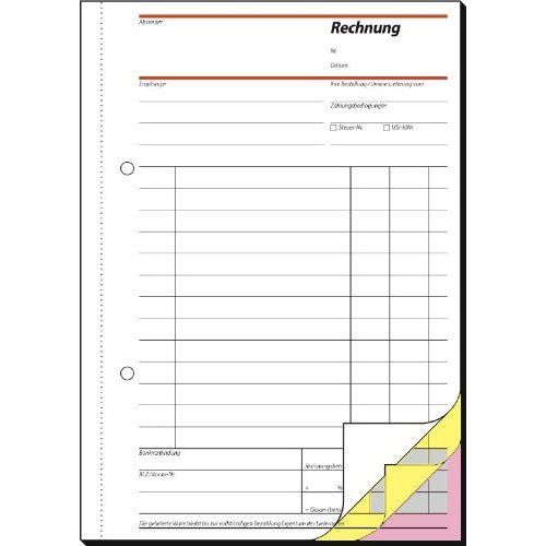 Sigel Formularbuch "Rechnung", A5, 3 X 40 Blatt, Sd