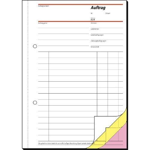 Sigel Formularbuch "Auftrag", A5, 3 X 40 Blatt, Sd