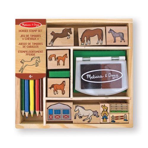 Melissa  Doug  - Set De Tampons De Chevaux Import Grande Bretagne