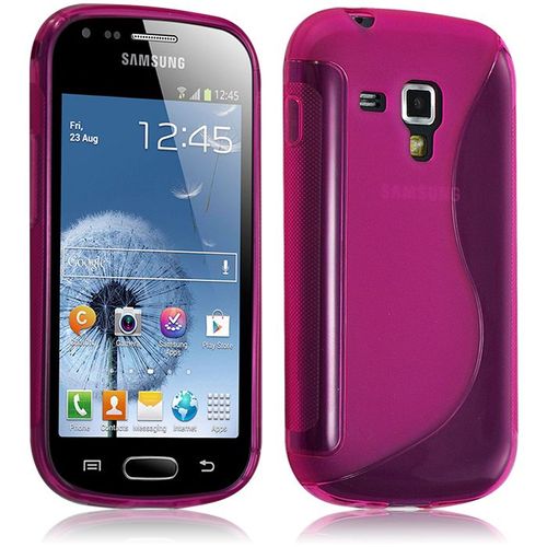 Housse Étui Coque Gel Vague Pour Samsung Galaxy Trend Couleur Rose Fushia