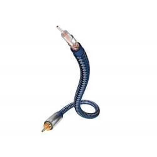 in-akustik Premium Audio - Câble audio - RCA mâle pour RCA x 2 mâle - 2 m - double blindage - bleu, argent