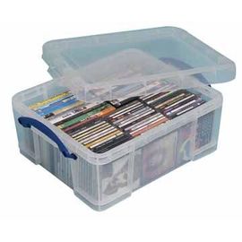 Really Useful Boxes Boîtier De Rangement Pr Cd/Dvd Pour 93 Cd Ou 44 Dvd, Transparent, Ft Extérieur 480 X 1 Unité(S)