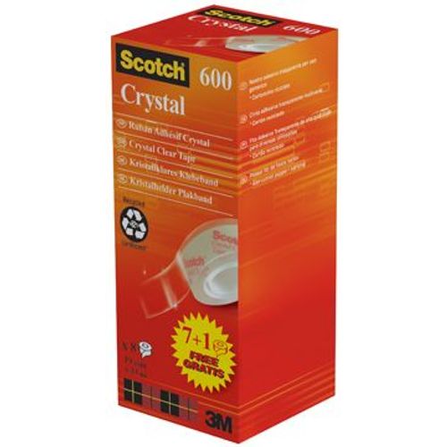 Scotch 7+1 Grat Scotch Crys 19mmx33m 1 Unité(S)