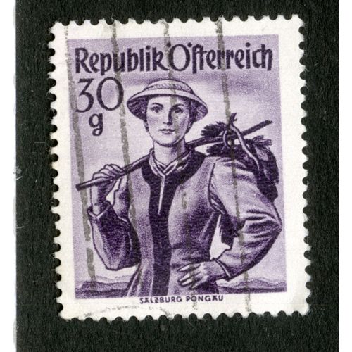 Timbre Oblitéré Republik Osterreich, Salzburg Pongau, 30 G