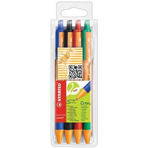 Stabilo Stylo Bille Pointball Etui 4x 1 Unité(S)