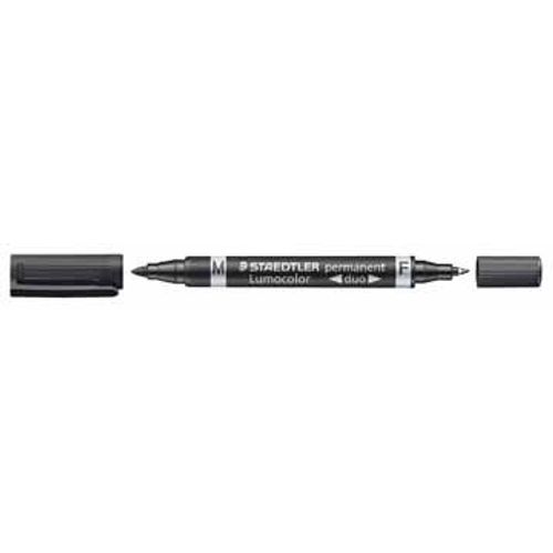 Staedtler Marqueur Permanent  Lumocolor Duo Noir
