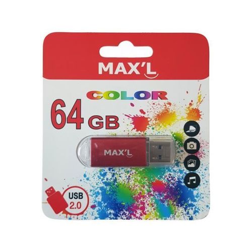 CLÉ USB 64GB COLOR 2.0 MAX'L