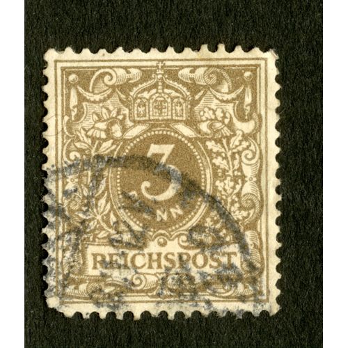 Timbre Oblitéré Reichpost 3 Pfennig