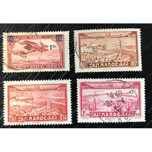 Lot De 4 Timbres Oblitérés Maroc 1931 / 1933