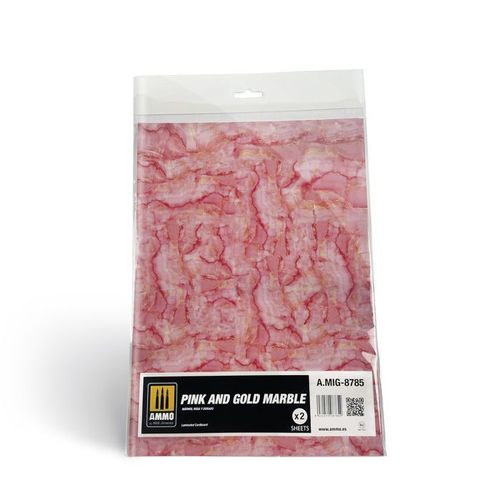 Pink And Gold Marble - Sheet (Feuille)-Mig Jimenez