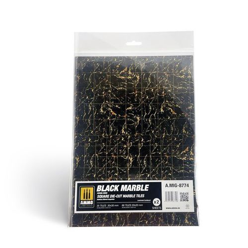 Black Marble - Square Die-Cut Tiles (Carreaux Carr?S D?Coup?S)-Mig Jimenez