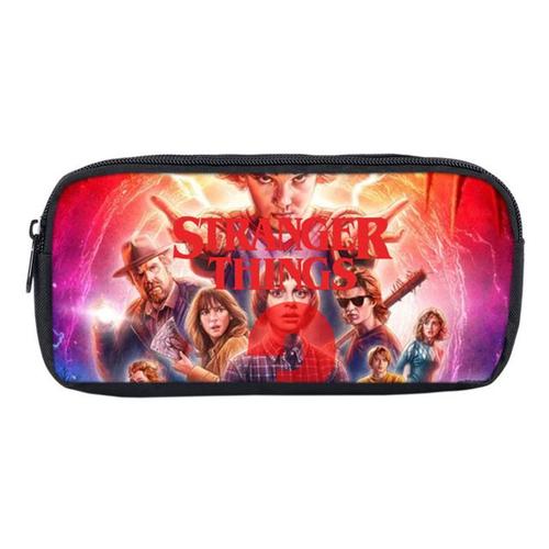 Trousse Cadeau De Papeterie Stranger Things Season 4 Pencil Case Storage Cosmetic Bag Cartoon 3d Anime Kids School Supplies Stationery Zipper Make Up Box