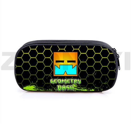 Trousse Cadeau De Papeterie 3d Anime Hot Game Geometry Dash Pencil Case Teenager Angry Geometry Dash Makeup Cases Cosmetic Box Storage School Supplies Pouch