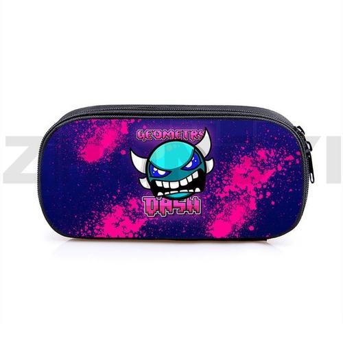 Trousse Cadeau De Papeterie 3d Anime Hot Game Geometry Dash Pencil Case Teenager Angry Geometry Dash Makeup Cases Cosmetic Box Storage School Supplies Pouch