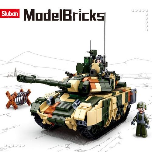 Char De Combat Principal T90ms De La Seconde Guerre Mondiale 758 Pièces Blocs De Construction De Véhicules Militaires Blindés Jouets Éducatifs De L'armée Pour Enfants Sans Boîte D?Origine