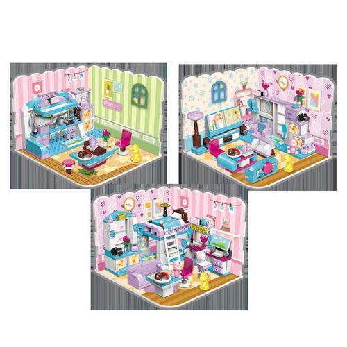 Blocs De Construction 3 En 1 Pour Filles Jeux De Princesse Friends Morden Maison Château De Styliste Chambre À Coucher Jouets Créatifs Cadeau De Noël Sans Boîte D?Origine