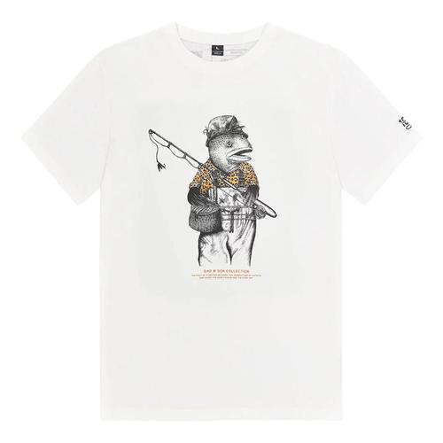 Tee Shirt Manches Courtes Picture D&s Fisherfish Tee Nat White Ecru