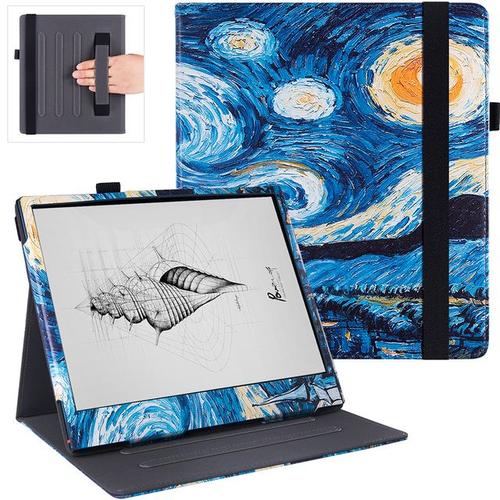 Coque De Protection En Cuir Pu Pour Tablette 10.3 Pouces Avec Dragonne Veille/Réveil Automatique Pour Onyx Boox Note Air 2