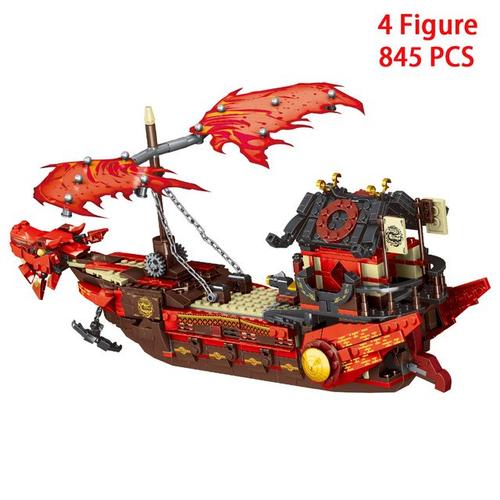 Kit De Blocs De Construction De Bateau Ninja Destiny Mini Figurines Kai Cole Zane Lol Modèle De Bateau Classique Ensemble De Briques Cadeaux Pour Enfants