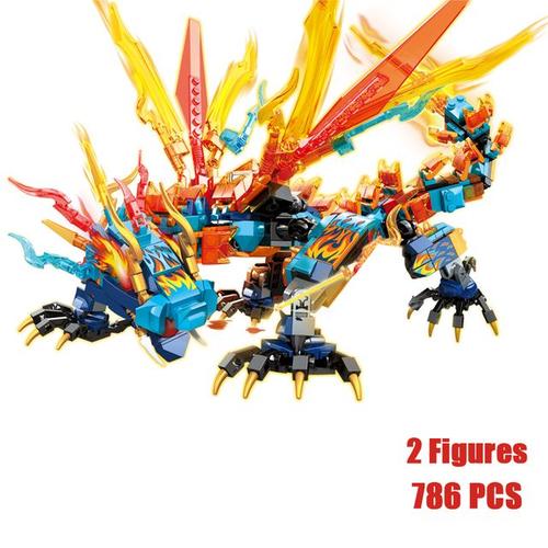 Blocs De Construction De La Série Dragon Knight Ninja Lava Élémentaire Énorme Ensemble De Figurines Briques Éducatives Jouet Pour Garçons Cadeau D'anniversaire Pour Enfants Nouvelle Collection