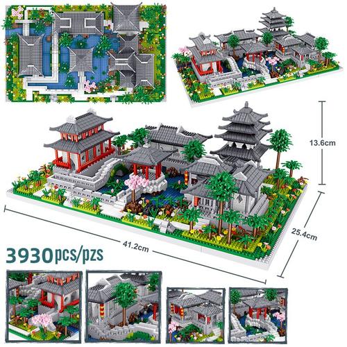 Mini Blocs De Construction En Briques De Diamant Pour Enfants 3930 Pièces Architecture Du Monde Créatif Jardin Temple Lac Arbre Bricolage Cadeau
