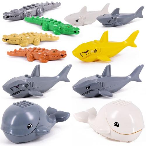 Jouets Pour Enfants Blocs De Construction Animaux Crocodile Baleine Loup Araignée Ours Tigre Requin My World Figurines