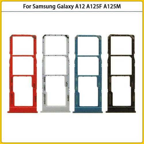 Slot De Carte Sim Pour Samsung Galaxy A12 A125f A125m A125n A125 100 Pièces/Lot Support De Carte Sd Adaptateur De Remplacement