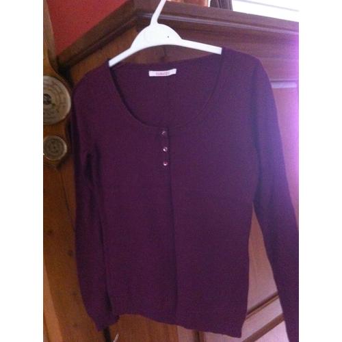 Pull Camaïeu  T S Bordeaux Comme Neuf