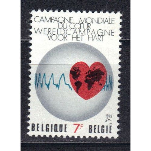Belgique 1972 : Campagne Mondiale Du Coeur - Timbre Neuf **